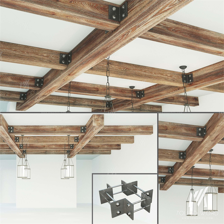 Ceiling beams wooden